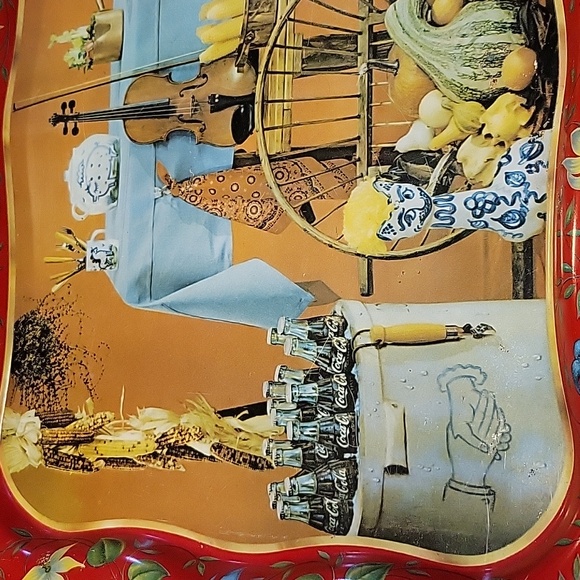 Coca-Cola Fall Serving Tray, Vintage.1961 Fall Harvest - Picture 3 of 5